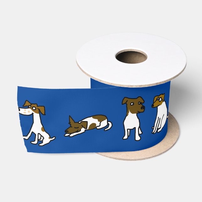 Jack Russell Satin Ribbon Satinband (Spule)
