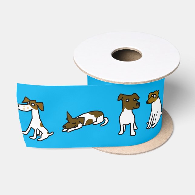 Jack Russell Satin Ribbon Satinband (Spule)