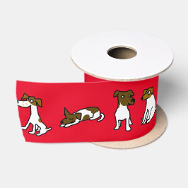 Jack Russell Satin Ribbon Satinband