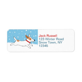 Jack Russell Snow Dog Holiday Rücksendeadresse