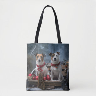 Jack Russell Snowy Sleigh Weihnachtsdekor