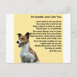 Jack Russell - Tantentalgedicht Postkarte