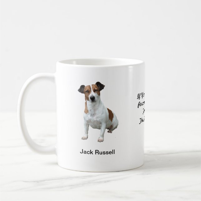 Jack-Russell-Tasse - mit zwei Bildern und einem Tasse (Links)
