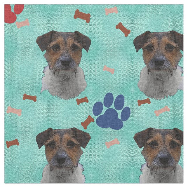 Jack Russell Terrier Art Stoff (Nahaufnahme)