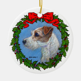 Jack Russell Terrier Art von Glenda S. Harlan Keramik Ornament
