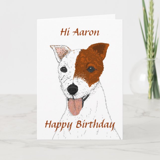 Jack Russell Terrier Birthday Card Karte (Vorderseite)