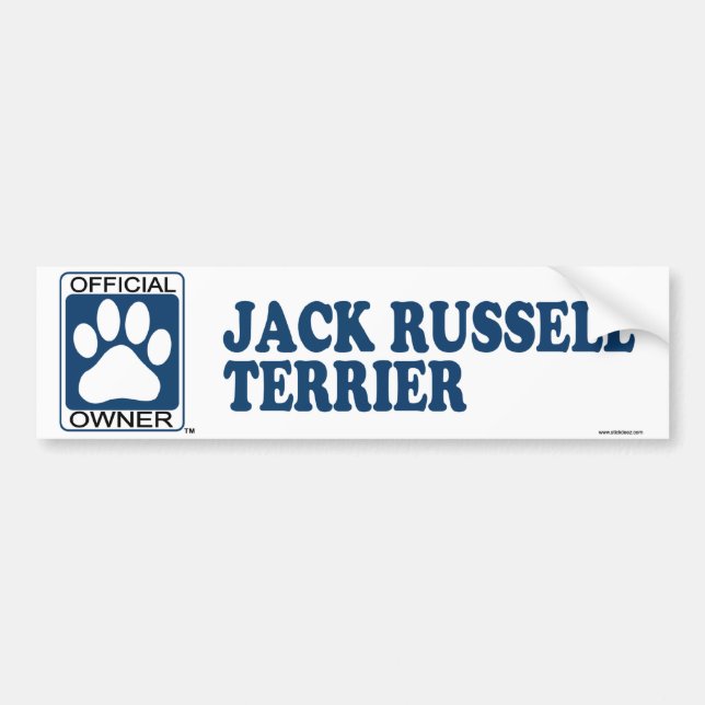 Jack-Russell-Terrier-Blau Autoaufkleber (Vorne)