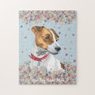 Jack Russell Terrier Blue Puzzle