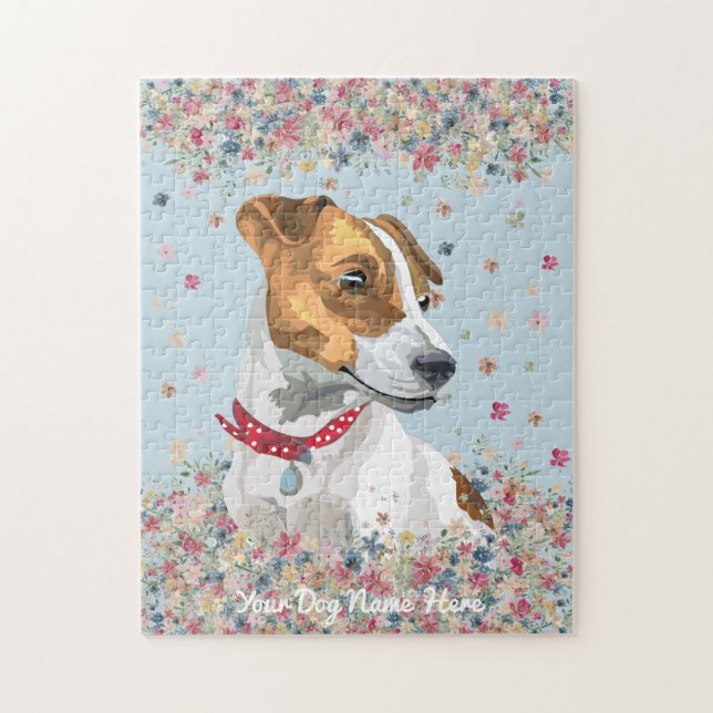 Jack Russell Terrier Blue Puzzle (Vertikal)
