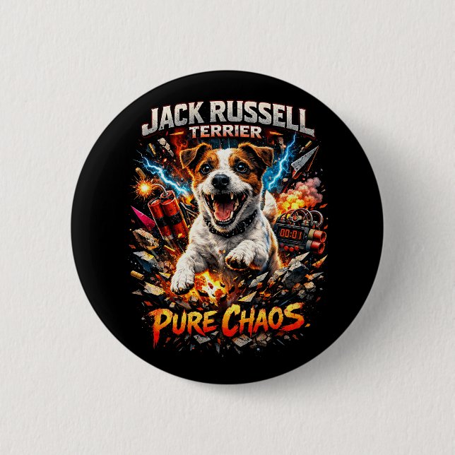 Jack Russell Terrier Button (Vorderseite)