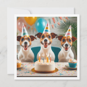Jack Russell Terrier card, Jack Russell Terrier Einladung