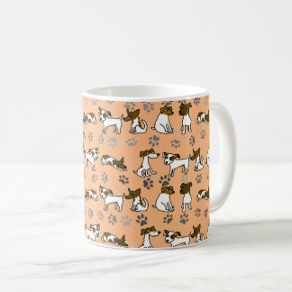 Jack Russell Terrier Cartoon-Becher Kaffeetasse