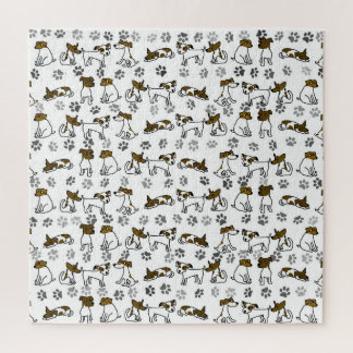 Jack Russell Terrier Cartoon Schwierig Puzzle