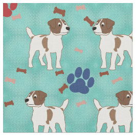Jack Russell Terrier Cartoon Stoff