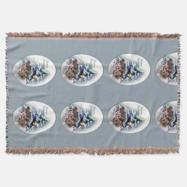 Jack Russell Terrier Christmas Decke (Vorderseite)