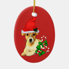 Jack Russell Terrier Christmas Keramik Ornament