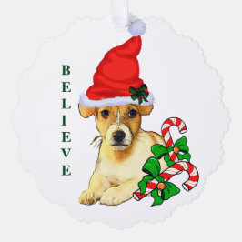 Jack Russell Terrier Christmas Ornament Karte