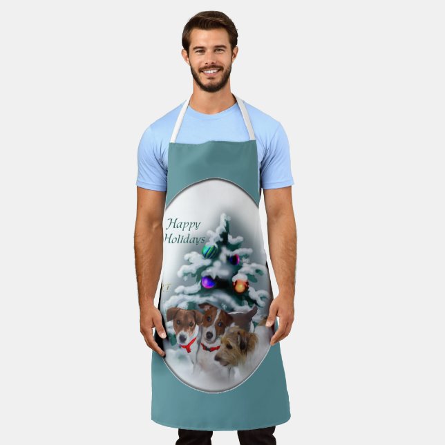 Jack Russell Terrier Christmas Schürze (Getragen)