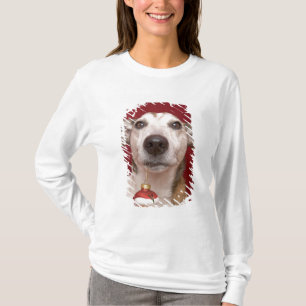 Jack-Russell-Terrier, der Weihnachtsverzierung T-Shirt