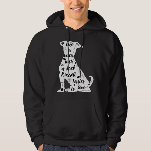 Jack Russell Terrier Design for Terrier Dog Lovers Hoodie (Vorderseite)