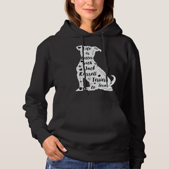 Jack Russell Terrier Design for Terrier Dog Lovers Hoodie (Vorderseite)
