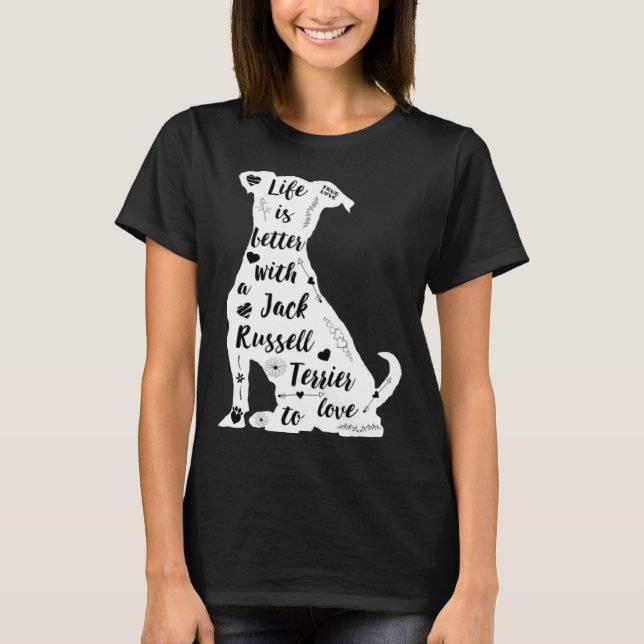 Jack Russell Terrier Design for Terrier Dog Lovers T-Shirt (Vorderseite)
