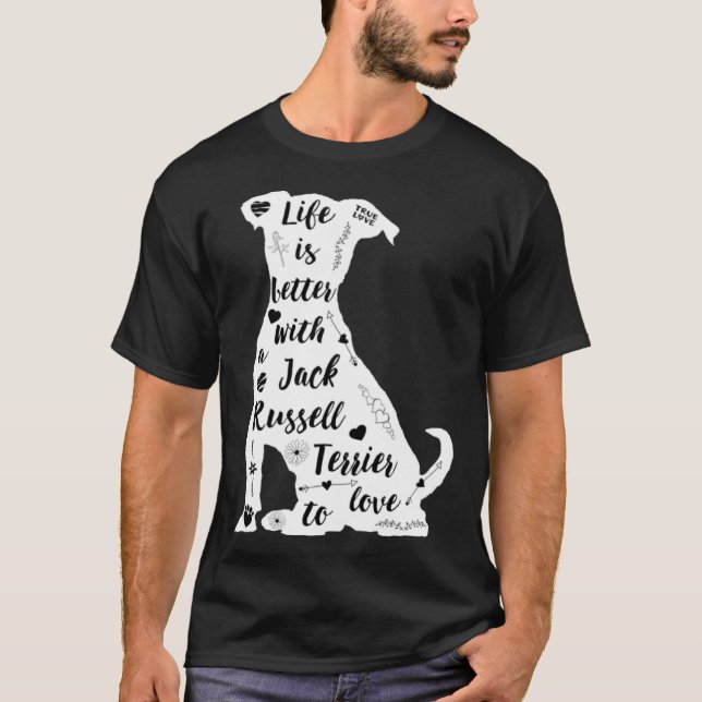 Jack Russell Terrier Design for Terrier Dog Lovers T-Shirt (Vorderseite)