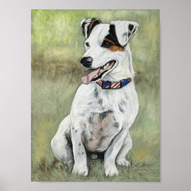 Jack Russell Terrier Dog Art Print Poster (Vorne)