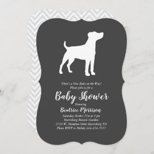 Jack Russell Terrier Dog Baby Shower Einladung