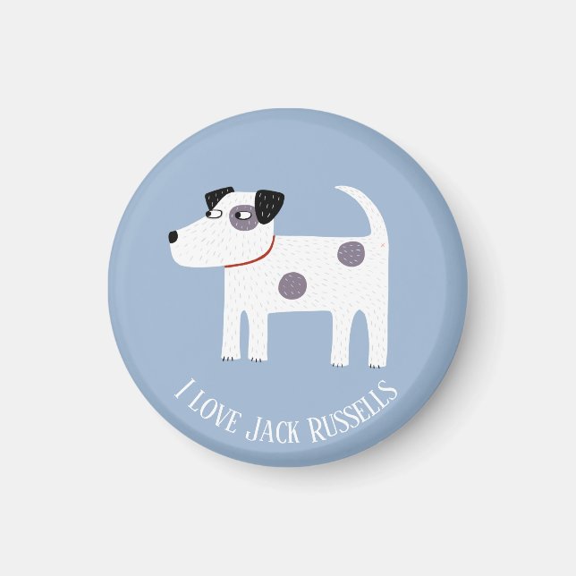 Jack Russell Terrier Dog Benutzerdefinierter Text Magnet (Vorne)