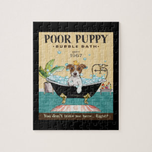 Jack Russell Terrier Dog Bubble Bath Puzzle