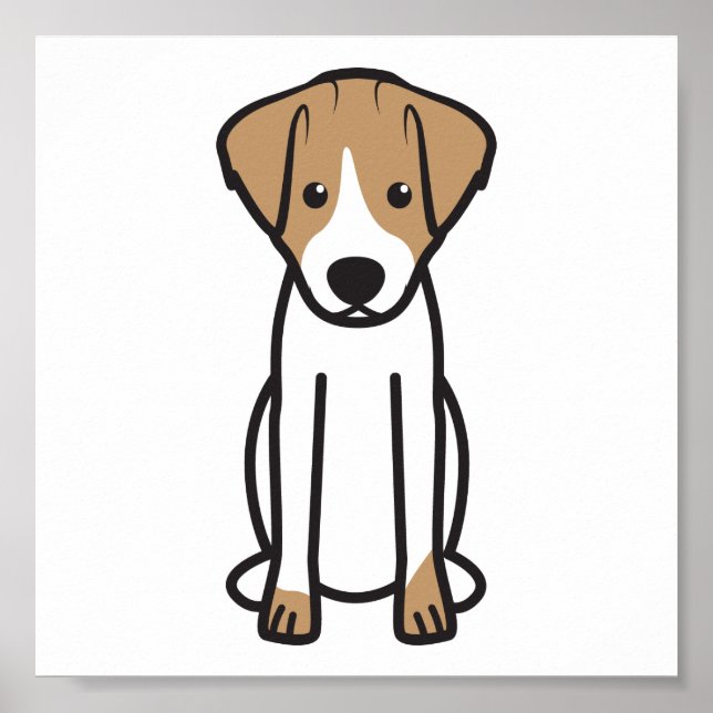 Jack Russell Terrier Dog Cartoon Poster (Vorne)