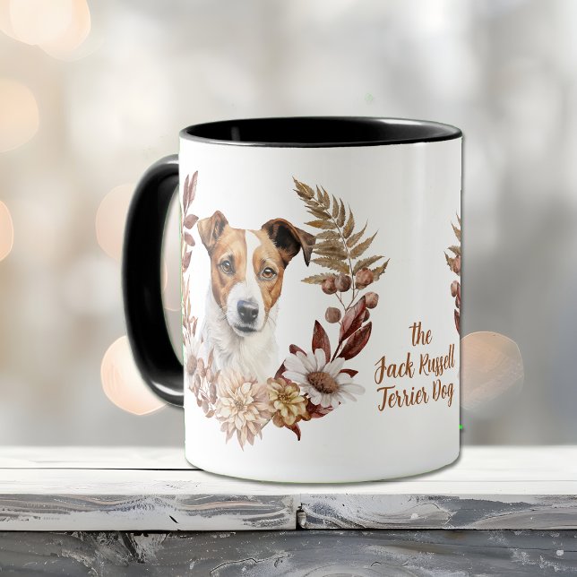 Jack Russell Terrier Dog Herbstreath Tasse (Von Creator hochgeladen)