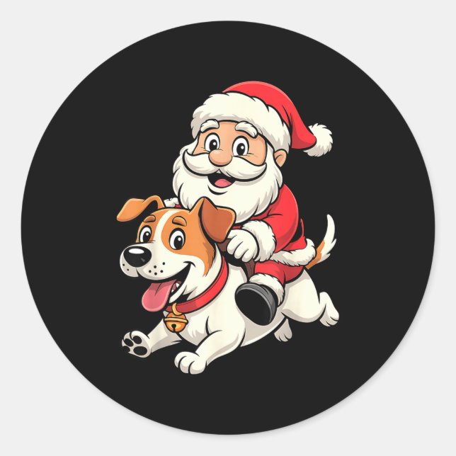 Jack Russell Terrier Dog Lover Kids Men Women Chri Runder Aufkleber (Vorderseite)