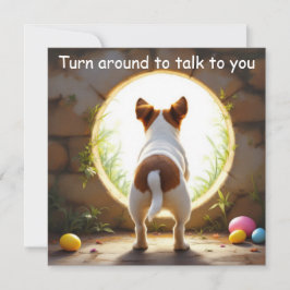 Jack Russell Terrier dog - mit Familienname Feiertagskarte