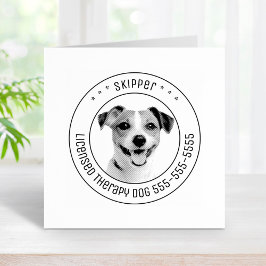 Jack Russell Terrier Dog Pet Foto Runde Gummistempel