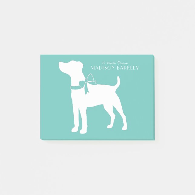 Jack Russell Terrier Dog Puppy Post-it Klebezettel (Vorderseite)