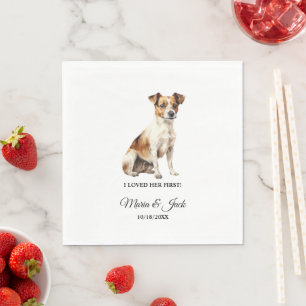 Jack Russell Terrier Dog Wedding Napkins und Foto Serviette
