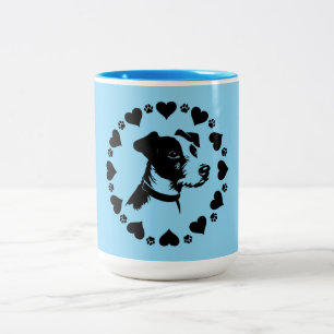 Jack Russell Terrier Dog Zweifarbige Tasse