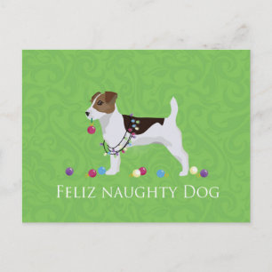 Jack Russell Terrier Feliz Naughty Dog Weihnachten