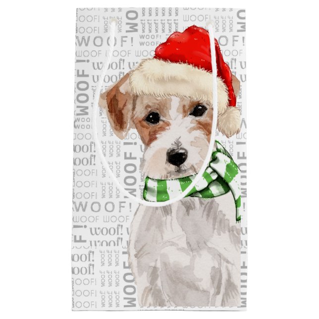 Jack Russell Terrier Funny Christmas Dog Kleine Geschenktüte (Vorderseite)
