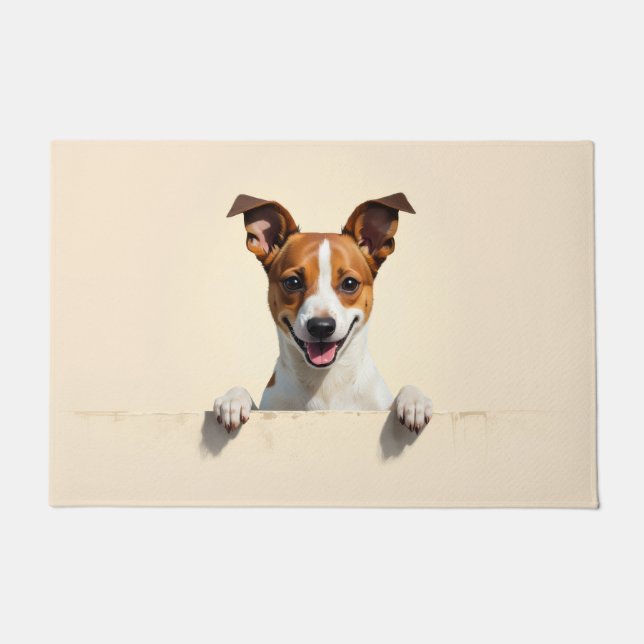 Jack Russell Terrier Fußmatten Kunst Fußmatte (Vorderseite)