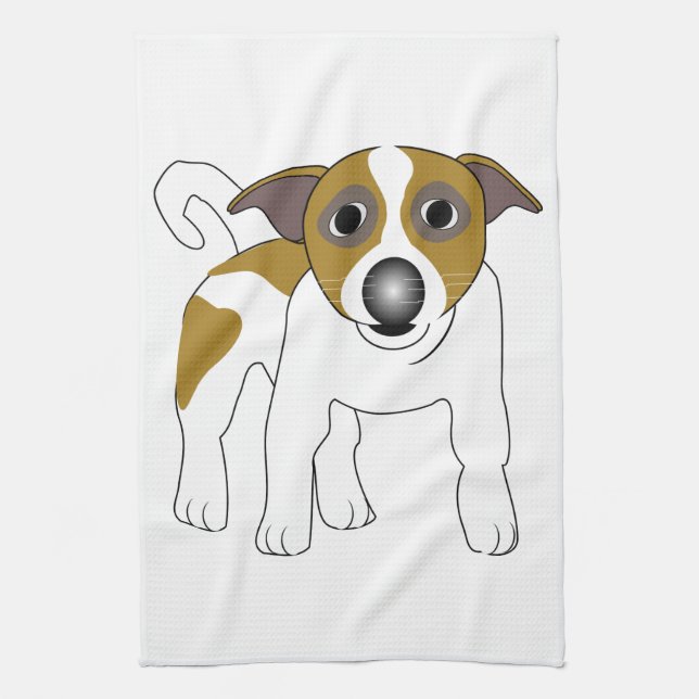 Jack Russell Terrier Geschirrtuch (Vertikal)