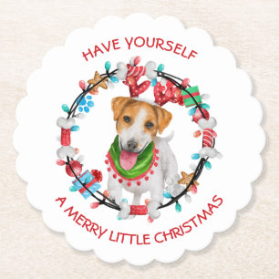 Jack Russell Terrier haben frohe Weihnachten Untersetzer