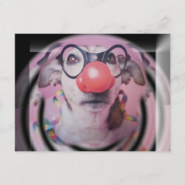Jack Russell Terrier Happy Birthday Crazy Clown Postkarte
