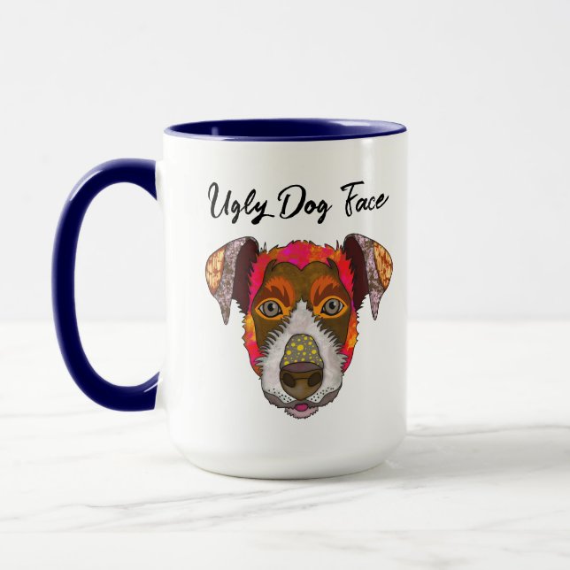 Jack Russell Terrier hässlicher Hund Tasse (Links)