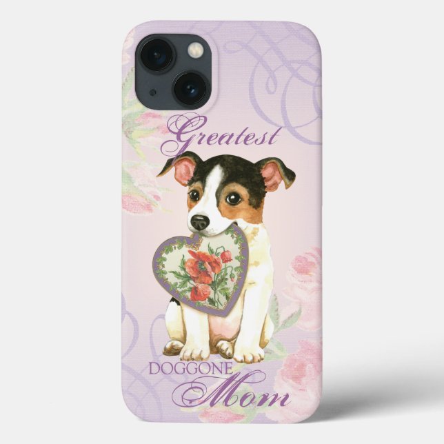 Jack Russell Terrier Heart Mama Case-Mate iPhone Hülle (Rückseite)