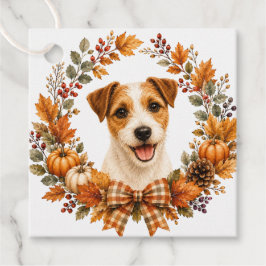 Jack Russell Terrier Herbstkranz Geschenkanhänger