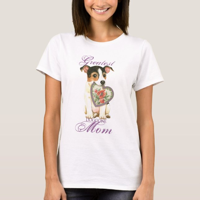 Jack-Russell-Terrier-Herz-Mama T-Shirt (Vorderseite)