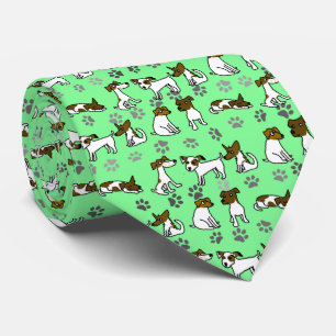 Jack Russell Terrier Hund Cartoon  Krawatte